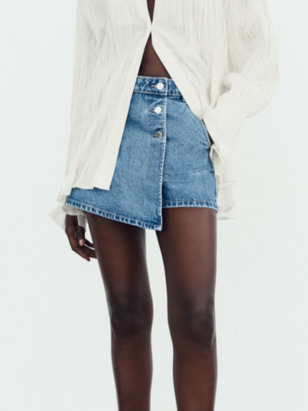 Zara Wrap Skort Mid Blue